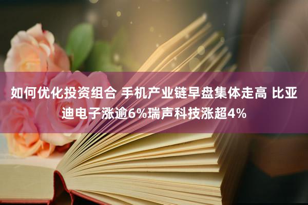 如何优化投资组合 手机产业链早盘集体走高 比亚迪电子涨逾6%瑞声科技涨超4%