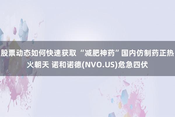 股票动态如何快速获取 “减肥神药”国内仿制药正热火朝天 诺和诺德(NVO.US)危急四伏