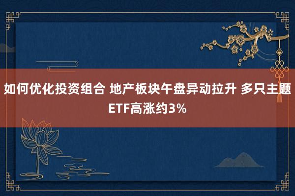 如何优化投资组合 地产板块午盘异动拉升 多只主题ETF高涨约3%