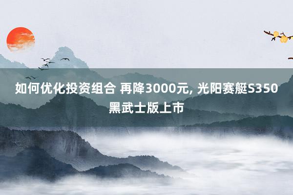 如何优化投资组合 再降3000元, 光阳赛艇S350黑武士版上市